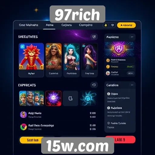 Interface do usuário e experiência no 97rich